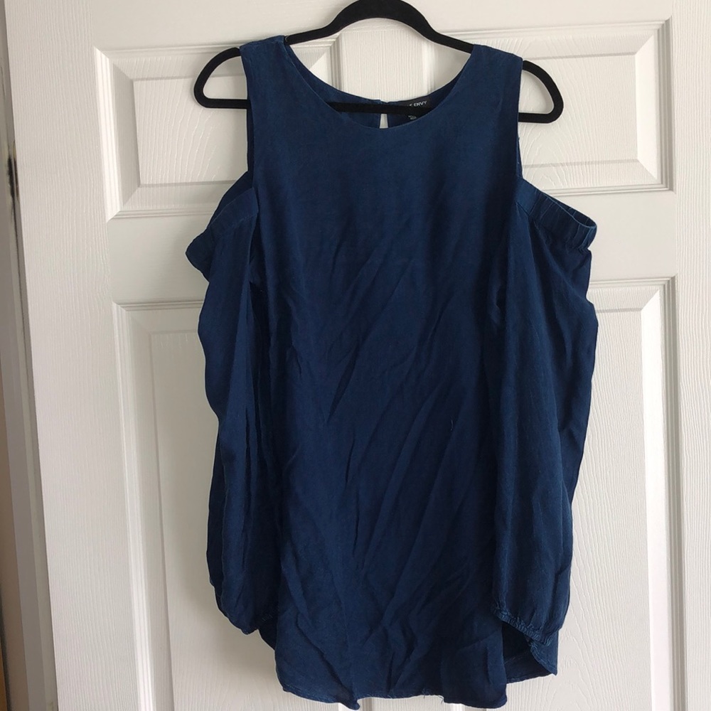 Blue denim shirt